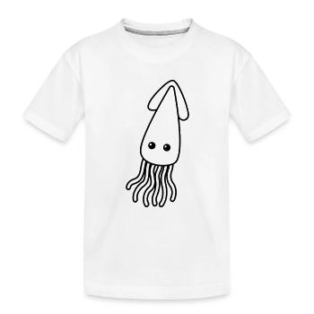 Calmar Bande dessinée Animal - T-shirt bio Premium Enfant - blanc - Devant