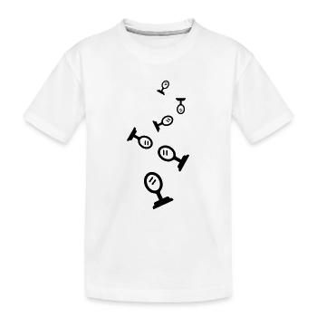 Spiegel Icon Silhouette - Kinder Premium Bio T-Shirt - Weiß - Vorne