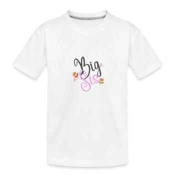 big sis - Kids' Premium Organic T-Shirt - white - Front