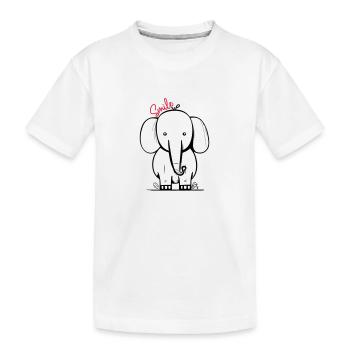 Elephant smile - Kinder Premium Bio T-Shirt - Weiß - Vorne