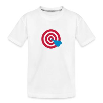 Jeu de fléchettes - T-shirt bio Premium Enfant - blanc - Devant