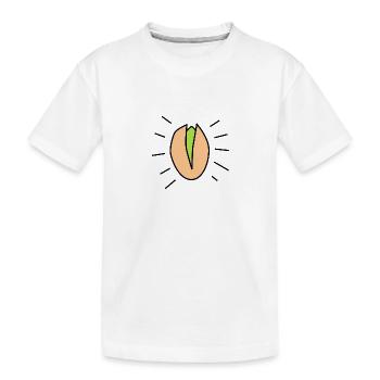 Pistachio nut - Kids' Premium Organic T-Shirt - white - Front