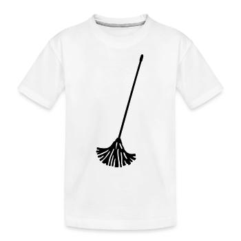 Wischmop - putzen - Kinder Premium Bio T-Shirt - Weiß - Vorne
