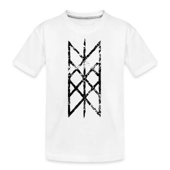 Netz von Wyrd Gitter Skulds Netz Binderune Symbol - Kinder Premium Bio T-Shirt - Weiß - Vorne