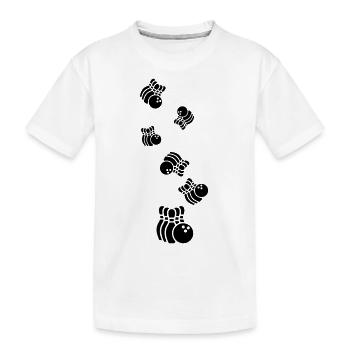 Kegeln Kegel Icon - Kinder Premium Bio T-Shirt - Weiß - Vorne