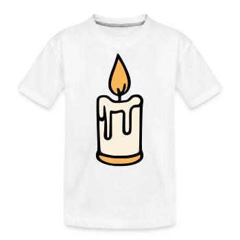 Bougie - T-shirt bio Premium Enfant - blanc - Devant
