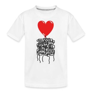 Things are complicated. Valentine's day. I love... - Kids' Premium Organic T-Shirt - white - Front