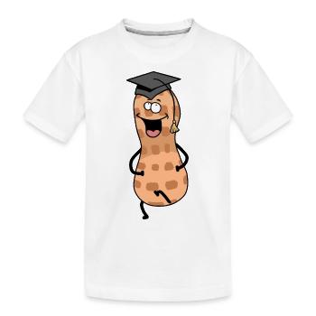 Peanut Pupil Scholar Student ABI - Kids' Premium Organic T-Shirt - white - Front