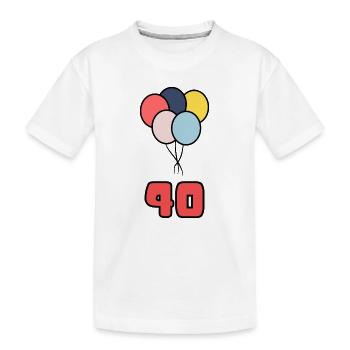 40. 40 ANS. 40e ANNIVERSAIRE. ANNIVERSAIRE 40 ANS. - T-shirt bio Premium Enfant - blanc - Devant