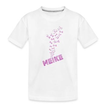 Geschenk für Meike - Kinder Premium Bio T-Shirt - Weiß - Vorne