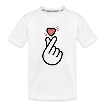 Cœur K-Pop - T-shirt bio Premium Enfant - blanc - Devant