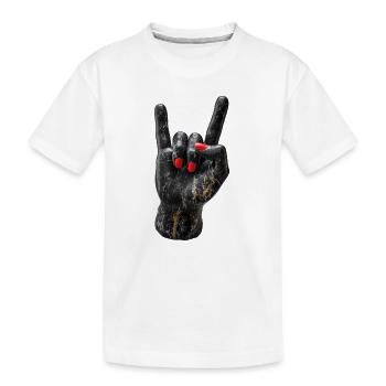 Rockhand Marble Print - Kids' Premium Organic T-Shirt - white - Front
