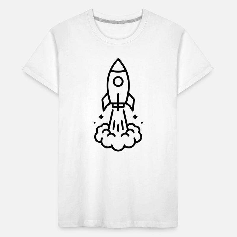 Rocket Launch Space Icon Kids' Premium Organic T-Shirt