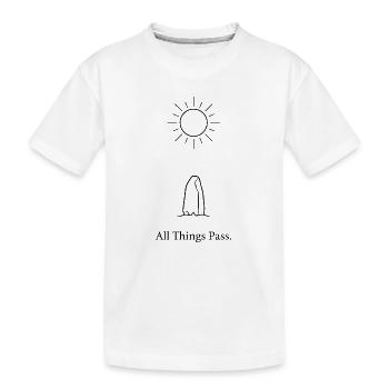 Alles geht vorbei - Kinder Premium Bio T-Shirt - Weiß - Vorne