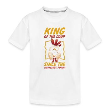 Farmer Rooster Flock Poultry Chicken - Kinder Premium Bio T-Shirt - Weiß - Vorne