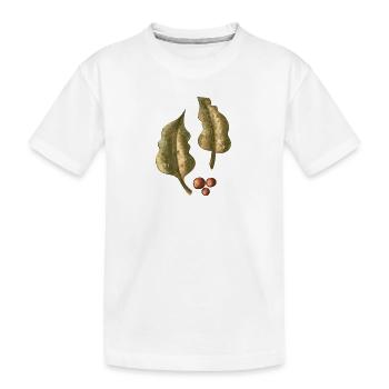 Feuilles automnales Motifs de baies - T-shirt bio Premium Enfant - blanc - Devant