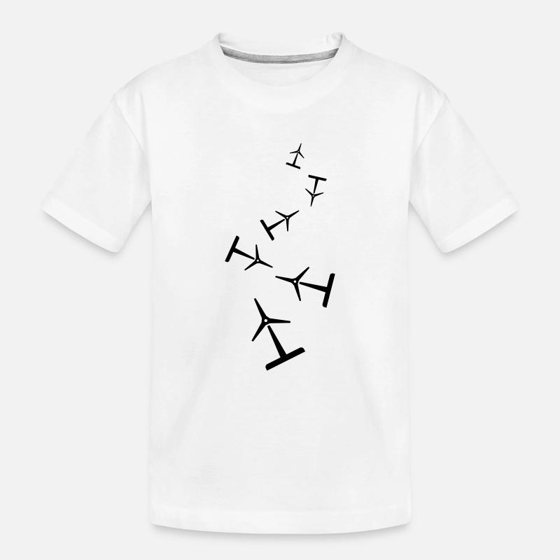 Silhouette d’éolienne - T-shirt bio Premium Enfant - blanc