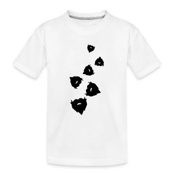 Bart symbol - Kinder Premium Bio T-Shirt - Weiß - Vorne