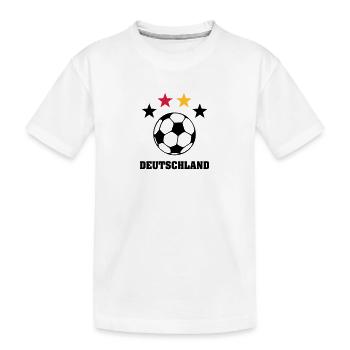 4 Sterne Weltmeister Deutschland 2014 - Kinder Premium Bio T-Shirt - Weiß - Vorne