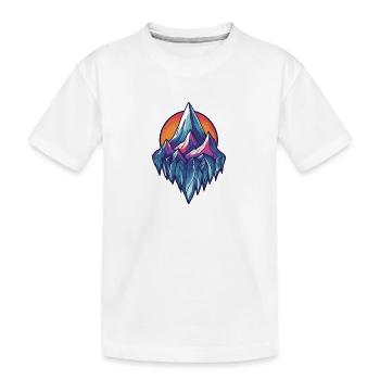 Eisberge Symbol Berge - Kinder Premium Bio T-Shirt - Weiß - Vorne