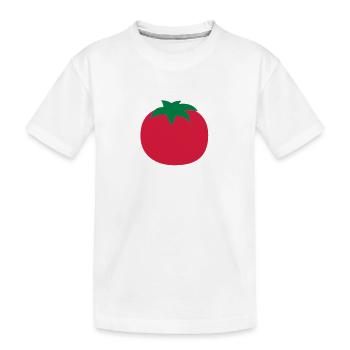 Tomate - Kinder Premium Bio T-Shirt - Weiß - Vorne