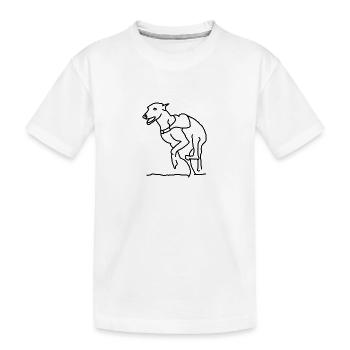 Windhund in Bewegung - während er läuft - Kinder Premium Bio T-Shirt - Weiß - Vorne