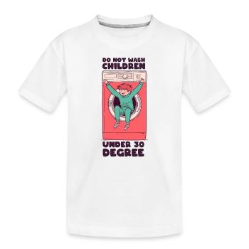 Do not wash - Kinder Premium Bio T-Shirt - Weiß - Vorne