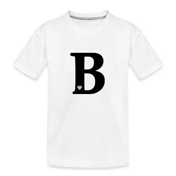Buchstabe B Anfangsbuchstabe - Kinder Premium Bio T-Shirt - Weiß - Vorne