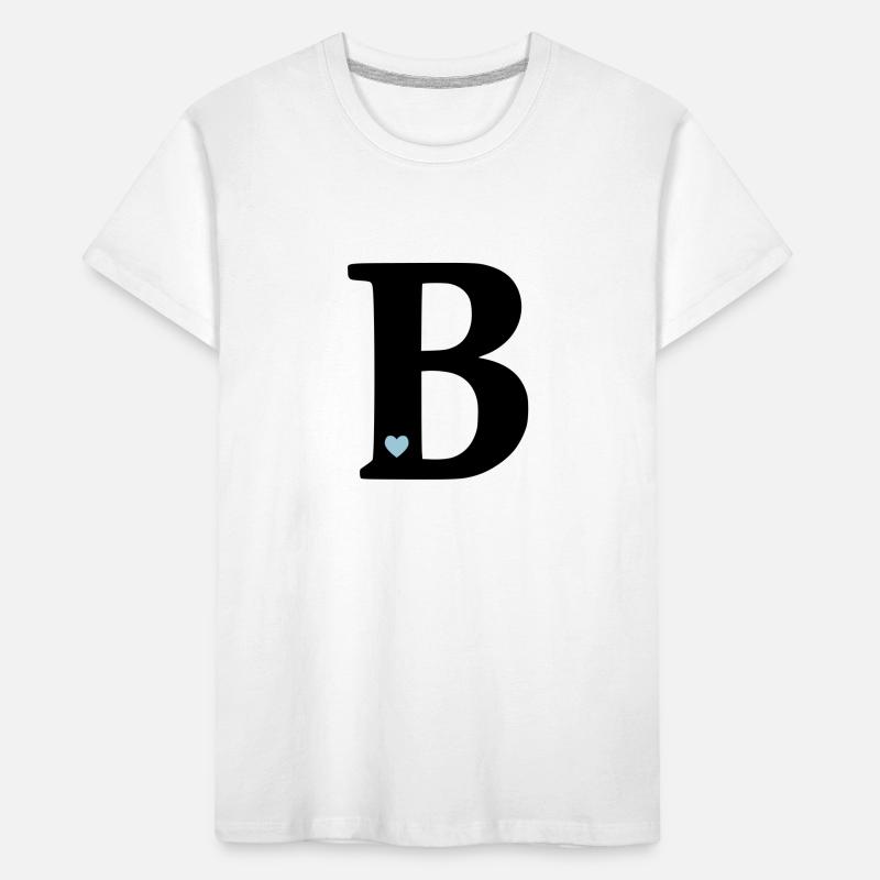 Buchstabe B Anfangsbuchstabe Kinder Premium Bio T-Shirt