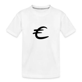 Signe de l’euro / symbole de l’euro €. Dessin de griffonnage. - T-shirt bio Premium Enfant - blanc - Devant