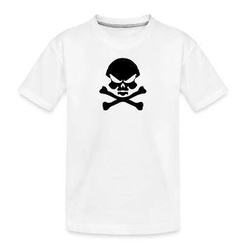 Une tête de pirate tête de mort. - T-shirt bio Premium Enfant - blanc - Devant