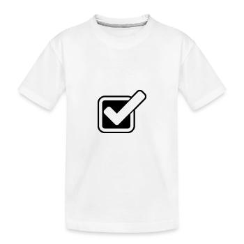 Tick Icône de coche - T-shirt bio Premium Enfant - blanc - Devant
