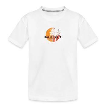 Long Beach Californie Palmier indigène frais - T-shirt bio Premium Enfant - blanc - Devant