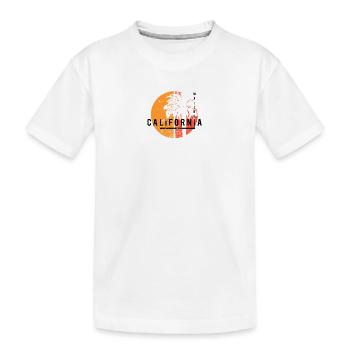 Malibu Kalifornien Coole einheimische Palme - Kinder Premium Bio T-Shirt - Weiß - Vorne