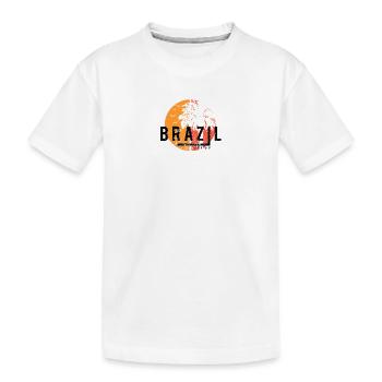 Vacances artistiques à São Paulo au Brésil avec des palmiers frais - T-shirt bio Premium Enfant - blanc - Devant