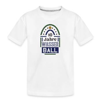10 Jahre Wasserball Jubiläum Wasserballer Jubi - Kinder Premium Bio T-Shirt - Weiß - Vorne