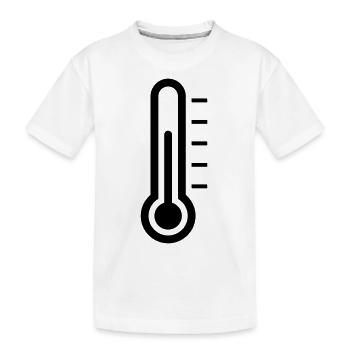 Thermometer - Kinder Premium Bio T-Shirt - Weiß - Vorne