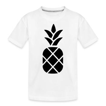 ananas frucht - Kinder Premium Bio T-Shirt - Weiß - Vorne