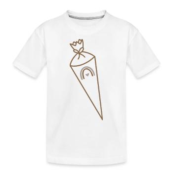 Cartable arc-en-ciel - T-shirt bio Premium Enfant - blanc - Devant