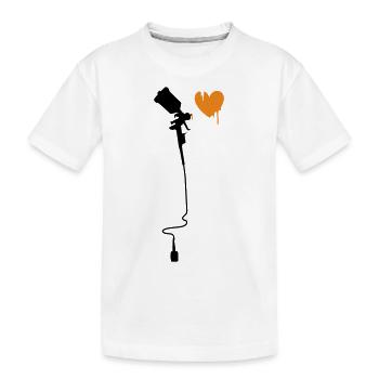 airbrushherz_2f - Kinder Premium Bio T-Shirt - Weiß - Vorne