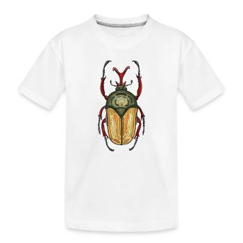 Big Stag - Coléoptère cerf géant - T-shirt bio Premium Enfant - blanc - Devant