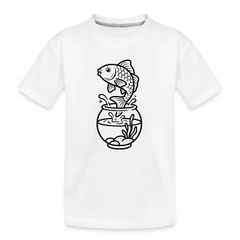 Poisson rouge - T-shirt bio Premium Enfant - blanc - Devant