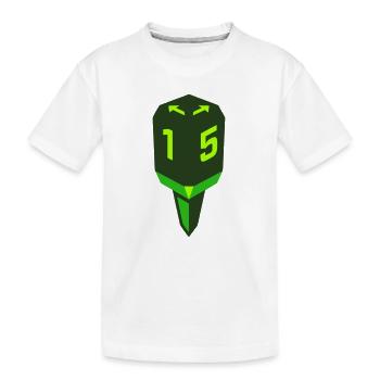Golf Tee Abschlag Logo - Kinder Premium Bio T-Shirt - Weiß - Vorne