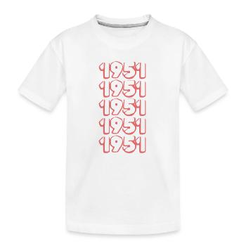 Jahrgang 1951 - Kinder Premium Bio T-Shirt - Weiß - Vorne