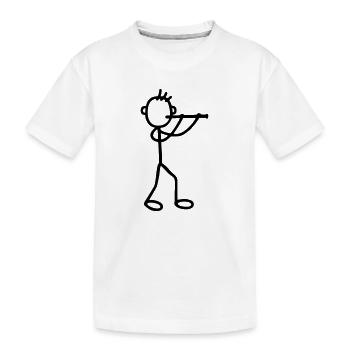 Flöter - Bläser - Kinder Premium Bio T-Shirt - Weiß - Vorne