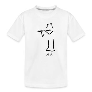 querflöte - Kinder Premium Bio T-Shirt - Weiß - Vorne