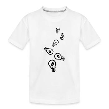 Light bulb icon - Kids' Premium Organic T-Shirt - white - Front