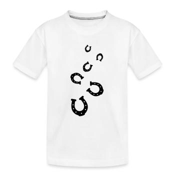 Icône en fer à cheval - T-shirt bio Premium Enfant - blanc - Devant