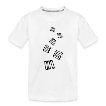 Lire des livres - T-shirt bio Premium Enfant - blanc - Devant