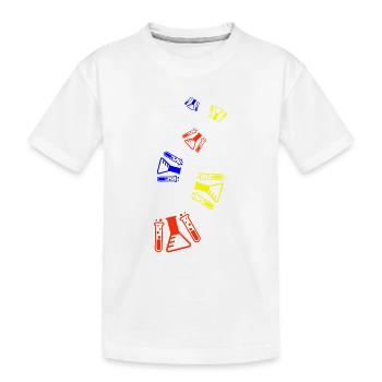 Test tube chemists - Kids' Premium Organic T-Shirt - white - Front